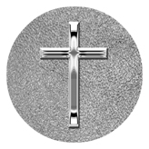 DAROUND 510 SL SH SL Silver Single Cross Shimmer Silver Background